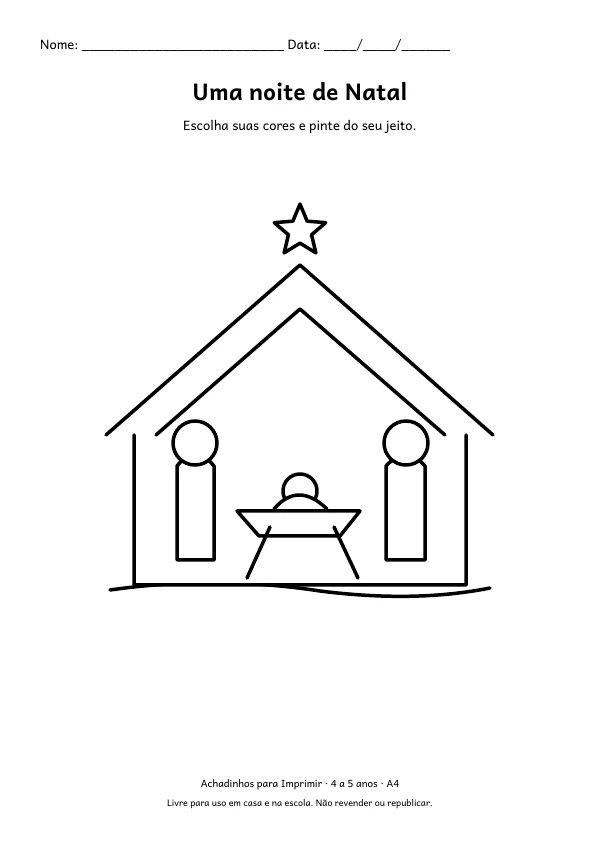 Prévia da primeira folha: Uma noite de Natal